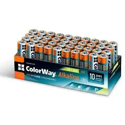 Батарейка ColorWay AAA LR6 Alkaline Power лужні х 40 colour box (CW-BALR03-40CB)