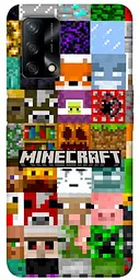TPU чохол Demsky Minecraft collage для Oppo A74 4G
