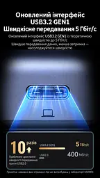 Карта відеозахоплення UGREEN UG701 із входом HDMI та підключенням до комп’ютера через USB-C захоплення 4K 60 Гц та 2K 144 Гц та 1080p 240 Гц наскрізний вихід HDMI 8K 60 Гц та 4K 144 Гц з підтримкою VRR динамічний HDR на наскрізному виході мікрофонний і лінійний входи 3,5 мм та вихід для навушників 3,5 мм без встановлення драйверів для OBS темно-сіра (45646) - мініатюра 9
