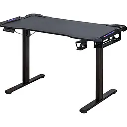 Стіл Mealux PowerDesk Carbon RGB з електрорегулюванням висоти (EVO-201 Carbon/B) 