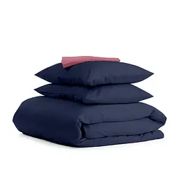 Сімейний комплект постільної білизни сатин DARK BLUE CS8 COSAS (4822053033776)