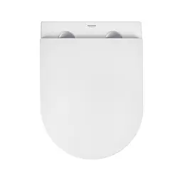 Унітаз підвісний Kroner Harz WHI493736 RIMLESS безобідковий з сидінням Slim Duroplast / Soft-close / Quick relase (KH493736WHIR), Білий - мініатюра 9