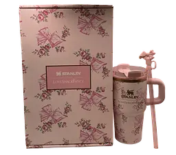 Термокухоль Stanley Quencher H2.0 Tumbler з неіржавкої сталі 0,59 л LoveShackFancy Pink Bow KT6007864