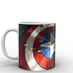 Кухоль GeekLand Captain America щит CA.02.005 330 мл білий - мініатюра 2