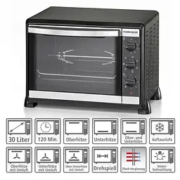Електропіч з грилем Rommelsbacher BG 1550, 30 л - мініатюра 9