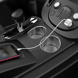Автомобільний зарядний пристрій BOROFONE BZ12 Lasting 2USB/2.4A+ Cable Micro білий - мініатюра 2