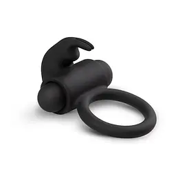 Ерекційне кільце EasyToys Bunny Vibe Ring 7.4 см (чорний) - мініатюра 3