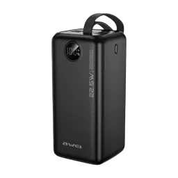 Павербанк чорний Power bank AWEI P114K 50000mAh PD 22,5W