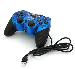 Геймпад USB джойстик ПК Voltronic DualShock USB908 Black-Blue - мініатюра 1