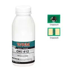 Тонер OKI B412/432/MB462 250г Black + chip WWM (TC-B412-WWM)