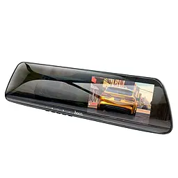 Відеореєстратор - дзеркало заднього виду HOCO DV4 4.5-inch rearview mirror driving recorder (dual-channel) 1080p - мініатюра 2