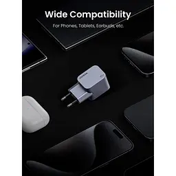Зарядний пристрій Ugreen USB-C PD30W GaN X703 gray (35006) - мініатюра 9