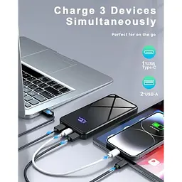 Портативний зарядний пристрій Lazci 26800 mAh 22,5 Вт з входом та виходом USB-C PD 3.0 QC 4.0 для мобільного телефону - мініатюра 3
