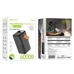 Портативний ЗП Power Bank Borofone BJ66B Magnifico 22.5W+PD20W 60000 mAh Black - мініатюра 6