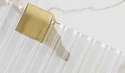 Душова стінка Rea Aero 120 intimo brushed gold REA-K4127, прозорий, золотий - мініатюра 2