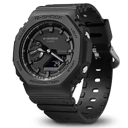 Чорний полімерний чоловічий наручний годинник Casio G-Shock GA-2100-1A1ER з полімерним ремінцем