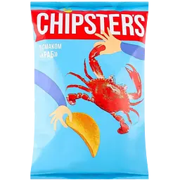 Набір чипсів Chipster's: зі смаком краба + Asian collection Гострий удон 200 г ( 2 шт. х 100 г) - мініатюра 2