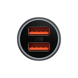 Зарядний пристрій авто Baseus Golden Contactor Max Dual Fast Charger CGJM000013 60w - мініатюра 3