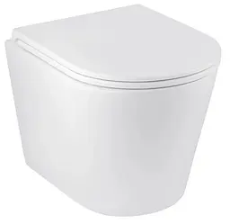 Унітаз підвісний безобідковий Kroner Armada WHI513636 RIMLESS з сидінням Slim Duroplast / Soft-close / Quick relase (KA513636WHIR) (CV029610)