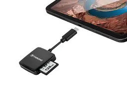 Кардрiдер Transcend USB 3.2 Gen 1 Type-C SD/microSD Black (TS-RDC3) - мініатюра 3