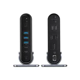 USB-хаб Baseus UnionJoy 17-Port Triple-Display Docking Station Space Grey(USB-C to HDMI4K@60Hz*2+DP4K@60Hz*1+USB3.0*3+USB-C3.0*2+USB2.0*2+PD*1+PC*1+ (B00532304811-00) - мініатюра 5