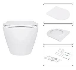 Набір Qtap Nest 4 в 1 підвісний унітаз Jay Ultra Quiet 520x360x320 + комплект інсталяції QT07335175W48201 - мініатюра 7