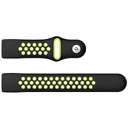Силіконовий ремінець Primo з перфорацією для фітнес браслета Fitbit Charge 3/4 Black Green/розмір L - мініатюра 4