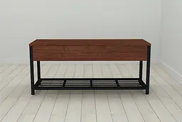 Банкетка з ящиком Ferrum-decor Дрейк 2 550x1200x400 метал Чорний ДСП Венге 16 мм (FRD-105309) - мініатюра 3