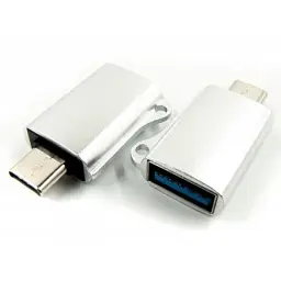 Перехідник OTG USB 2.0 AF to USB-C grey Dengos (ADP-019) - мініатюра 2