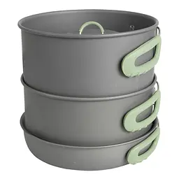 Набір посуду Bo-Camp Explorer XL 4 Pieces Hard Anodized Grey/Green (2200249) - мініатюра 10