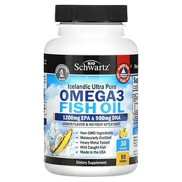 Омега-3, зі смаком лимону (Omega-3 400 EPA/300 DHA) 90 капсул BioSchwartz - мініатюра 2