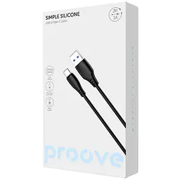 Кабель Proove Simple Silicone USB to Type-C 3A (2m) black - мініатюра 2