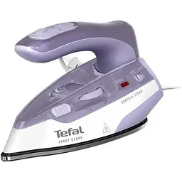 Праска дорожня Tefal First Class, 1000Вт, 65мл, паровий удар -45гр, нерж. сталь, біло-фіолетовий teh0016267