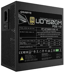 Блок живлення Gigabyte GP-UD750GM PG5 V2 750W ATX 3.1 80+ Gold (GP-UD750GM PG5 V2) - мініатюра 2