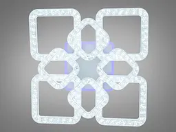 Стельова світлодіодна люстра з пультом, підсвіткою, димером, 130W, біла - мініатюра 2