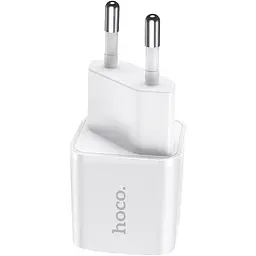 Мережевий зарядний пристрій Hoco N10 1-Type-C White [112166] - мініатюра 2