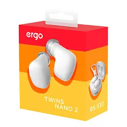 Бездротові навушники Ergo BS-530 Twins Nano 2, BT5.3, 25mAh, 190mAh, 3h, White UA UCRF - мініатюра 6