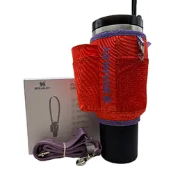 Чохол-сумка для термокухля Stanley Quencher 1,18 л (40 oz) з ремінцем і кишенями KT7001802 червоного кольору