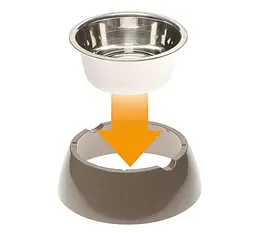 Миска для собак та котів Ferplast Jolie Small металева сіра Ø 17.1x5.5 см 500 мл 70982021 - мініатюра 4