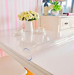 М'яке скло Прозора силіконова скатертина на стіл Soft Glass Захист для меблів 1.0х1.7м (товщина 1.5 мм) - мініатюра 6
