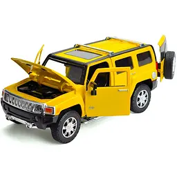 Колекційна металева модель автомобіля Автопром Hummer H3 з інерцією, світлом та звуком 1:24 - мініатюра 2