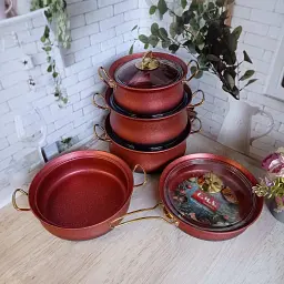 Набір посуду O.M.S. Collection 3045-IND-Red 9 предметів - мініатюра 4