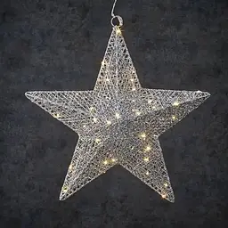 Зірка декоративна Luca Lighting 40 см 50 ламп срібна (8718861683103) - мініатюра 3