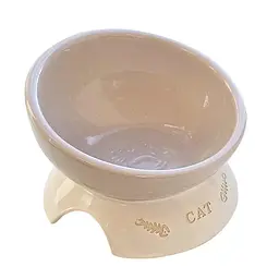 Миска для котів Nobby Cat керамічна кремова Ø 13,5х9 см 250 мл 82492