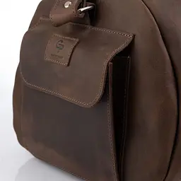 Дорожня шкіряна сумка GRANDE PELLE 24х55х31 см sum0026262 - мініатюра 5