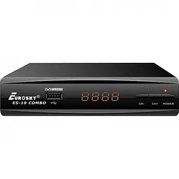 Ресивер Супутниковий та Т2 тюнер комбінований DVB-S2/T2/С Eurosky ES-19 HD Combo чорний - мініатюра 4