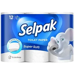 Туалетний папір Selpak 3 шари 12 рулонів (8690530204508)