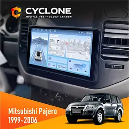 Штатна магнітола Mitsubishi Pajero 1999-2006 Cyclone C9-012 4x64, DSP, 4G Cyclone (НФ-00007968)