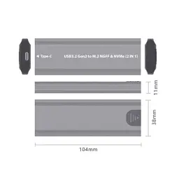 Кишеня зовнішня Dynamode M.2 SSD NVMe/SATA combo USB3.2 GEN2 USB-C (DM-CAD-SSD05) - мініатюра 5