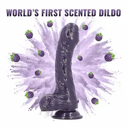 Фалоімітатор з ароматом ожини Toyz4lovers Delicious Dildo Berries, 18.5 см - мініатюра 3